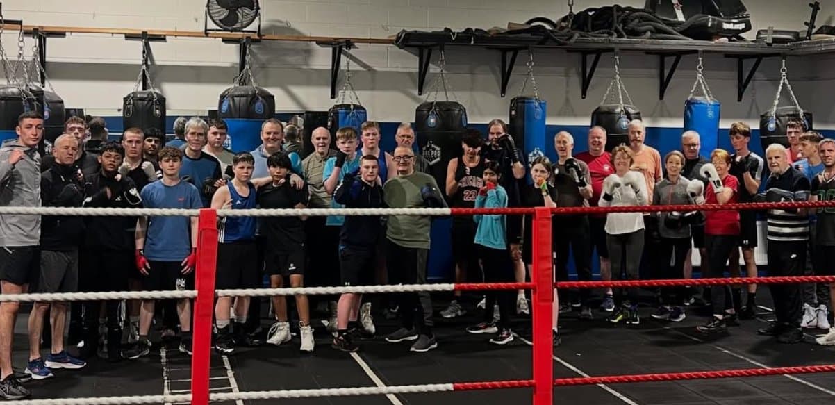 Boxing pads and gloves ready for training at Angels Boxing