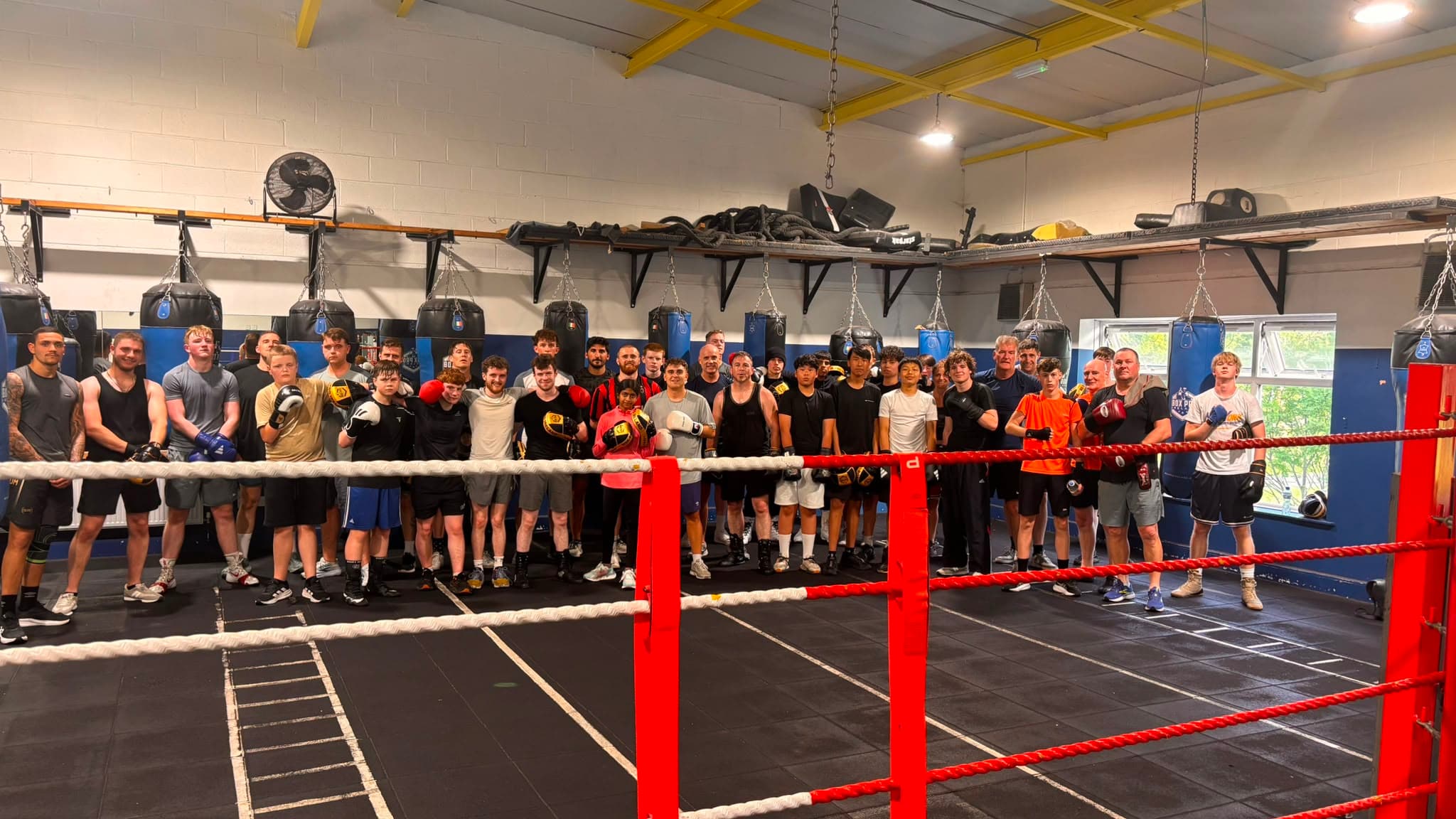 Pad work class at Angels Boxing